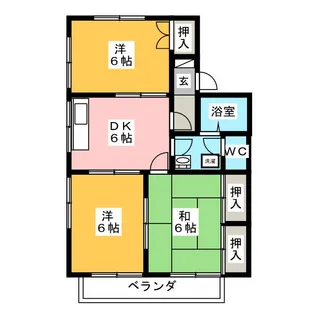コートビレッジB棟【2階】の間取り