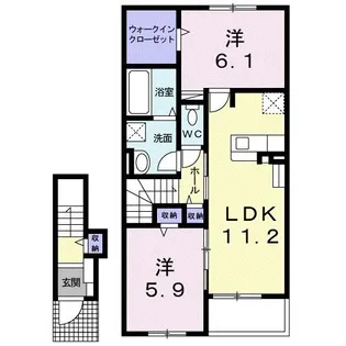 ラントシャフト ベルク【2階】の間取り