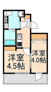 レピュア北千住レジデンス【4階】の間取り