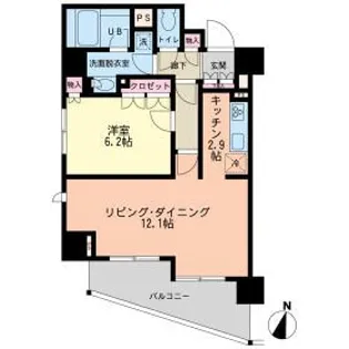 エスティメゾン赤羽【5階】の間取り