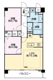 リシェ上野毛【2階】の間取り