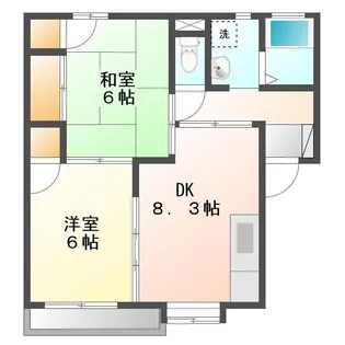 ハイツ笛吹【2階】の間取り