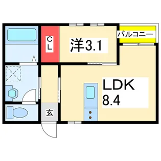 ラテ古町【2階】の間取り