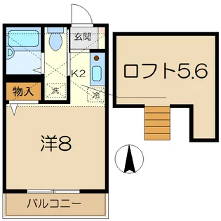 ヴェラハイツ井土ヶ谷B【2階】の間取り