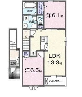 ベル ヴィラージュ A【2階】の間取り
