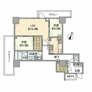 THE OMIYA TOWERS【19階】の間取り