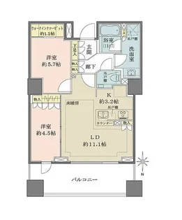 ザ・パークハウス恵比寿【7階】の間取り