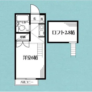 新豊田ハイツ-B号館【2階】の間取り