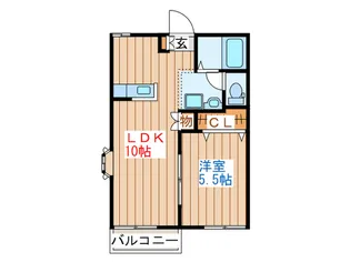 フォーレストパーク華B【2階】の間取り