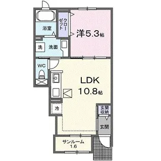 グラン シエル 弐番館【1階】の間取り