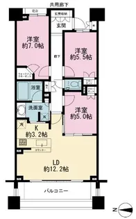 マジェスティハウス新宿御苑パークナード【2階】の間取り
