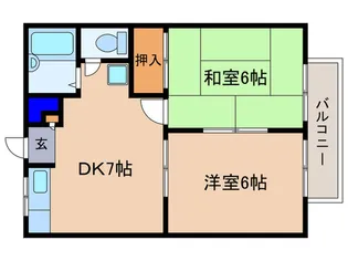 ハイツウエストヒル【2階】の間取り
