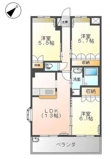センチュリーカーサ【2階】の間取り