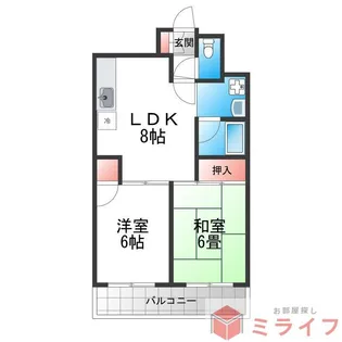 サンシティ摂陽【3階】の間取り