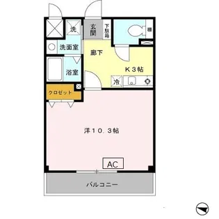 シャトルウエスト【3階】の間取り