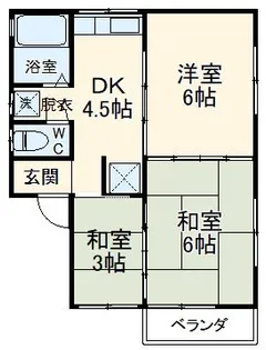 ハイツ上高野【2階】の間取り