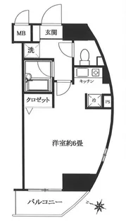 菱和パレス高輪台【11階】の間取り