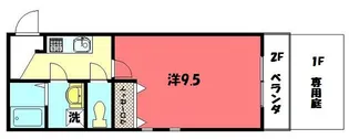 アンソレイユ北白川【2階】の間取り