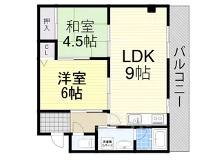 スカイホーム瀬川【2階】の間取り