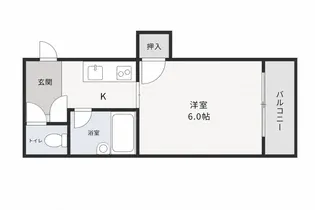 ウエストテイル南観音【2階】の間取り