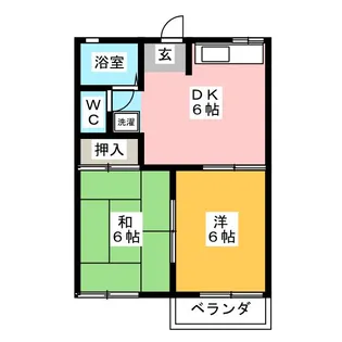 コスモハイツ【2階】の間取り