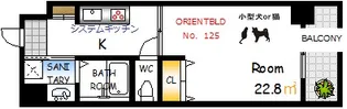 ORIENT BLD NO.125【8階】の間取り