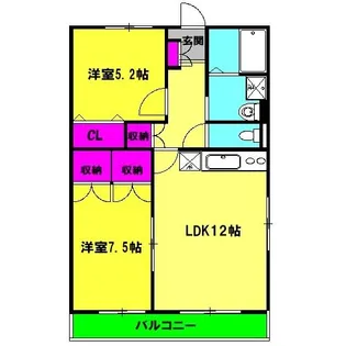 パインテラスG【1階】の間取り