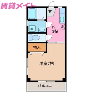 イーストリバーK【2階】の間取り