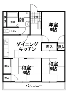 コーポミヤモトC【2階】の間取り