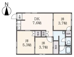 フラットあづさ【1階】の間取り