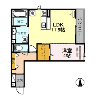 パインフローリッシュ西田辺【3階】の間取り