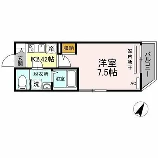 Arrowsal目黒【2階】の間取り