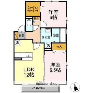 ブランテール B【2階】の間取り