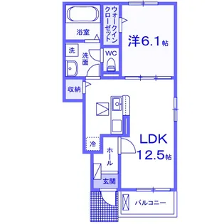 アヴェニュー ミッテ II【1階】の間取り