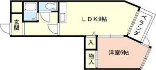 スカイハイツ三木町【4階】の間取り
