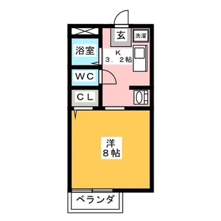 ピアコート栗真【2階】の間取り