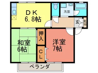 ウエストリバー【2階】の間取り