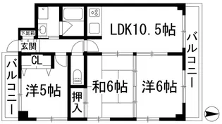 ウィステリア宝塚【2階】の間取り