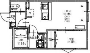 KEIAI RESIDENCE 新所沢【2階】の間取り