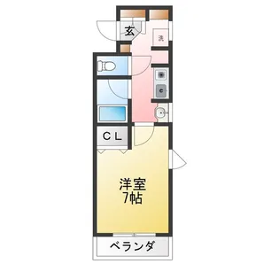 フラットK【2階】の間取り