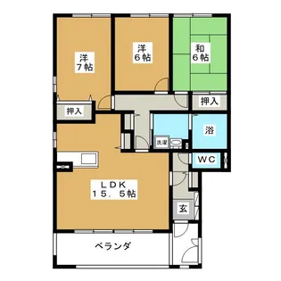 大和の里 A【2階】の間取り
