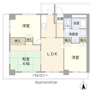 城崎アヴェニュー【6階】の間取り
