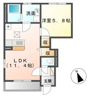 サンモール桜井【1階】の間取り