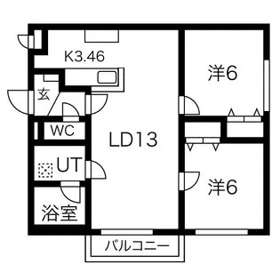 富丘ベース【2階】の間取り