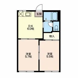 アネックス南A【2階】の間取り