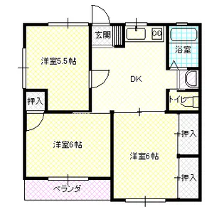 ハニーハイツII【2階】の間取り