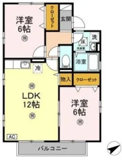 プレミール桜尾【2階】の間取り