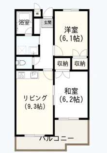 グロウブ西本町【3階】の間取り