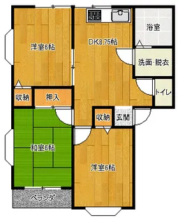 アレリエスD【1階】の間取り