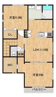 スカイガーデン原田2号地【2階】の間取り